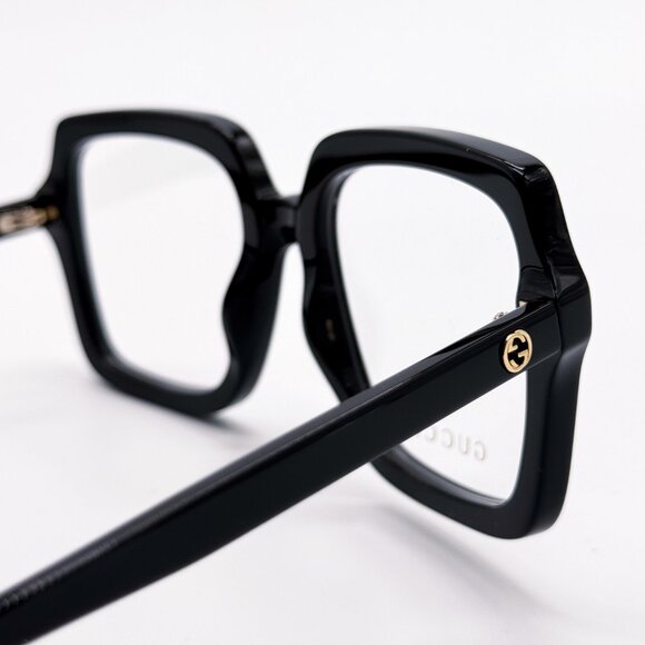 NEW GUCCI GG1318O 001 BLACK SQUARE WOMEN EYEGLASSES GUCCI - Picture 8 of 12